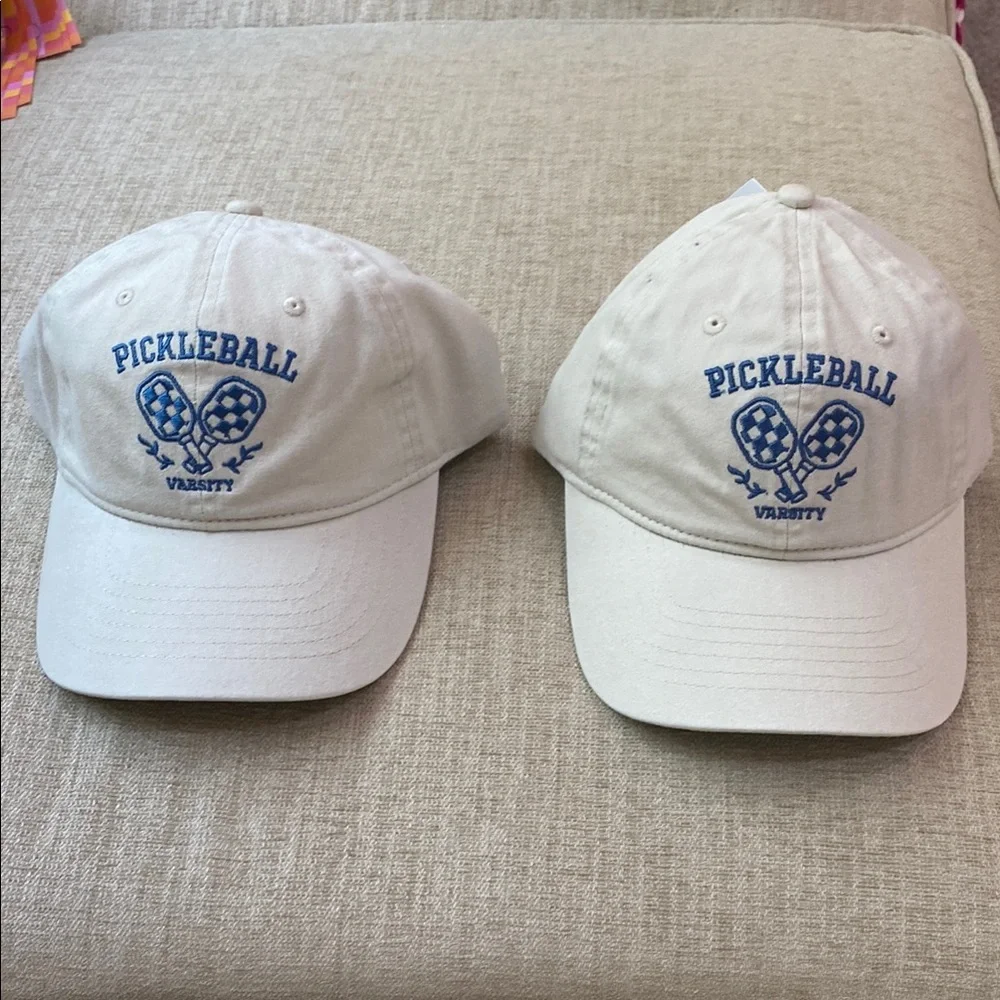 Time and Tru White and Blue Pickleball Party Hats